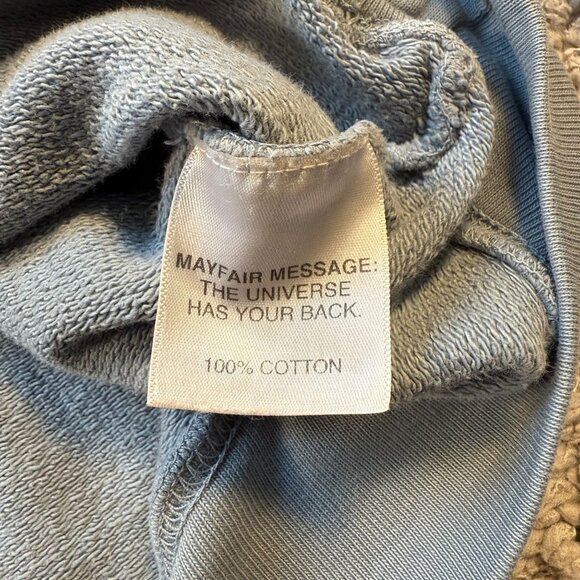 Mayfair The Label Oversized Crewneck One Size Womens Light Blue MF Logo - Picture 6 of 8